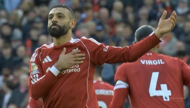 هدف محمد صلاح الرائع في مرمي فولهام بالدوري الانجليزي