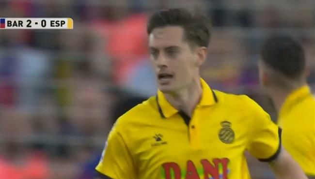 هدف اسبانيول الاول في مرمي برشلونة بالدوري الاسباني