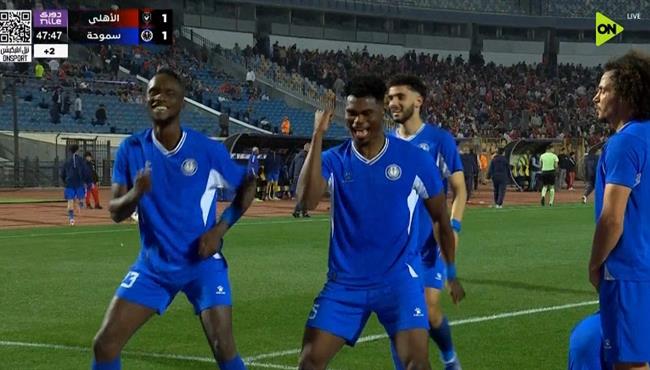 هدف تعادل سموحة الرائع مع الاهلي 1 1 صامويل امادي