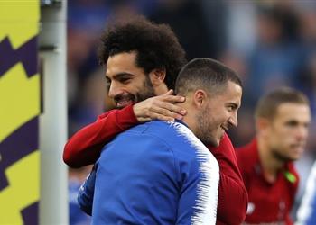 هازارد يدافع عن محمد صلاح تراجع مستواه أمر بديهي