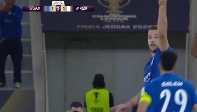 هدف الهلال الاول في مرمي السد بدوري ابطال اسيا