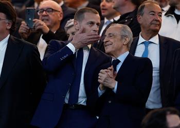 وفد من ريال مدريد يلتقي رئيس يويفا بعد توديع دوري أبطال أوروبا