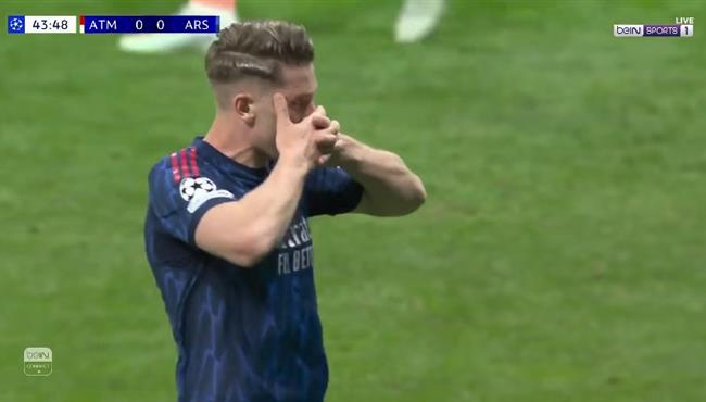 هدف ارسنال الاول في مرمي اتلتيكو مدريد بنصف نهائي دوري ابطال اوروبا