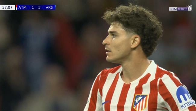هدف تعادل اتلتيكو مدريد مع ارسنال 1 1 نصف نهائي دوري ابطال اوروبا