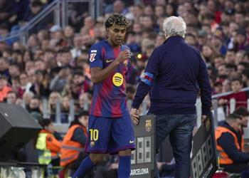 فيديو تصرف مثير للجدل من لامين يامال بعد فوز برشلونة على أتلتيكو مدريد