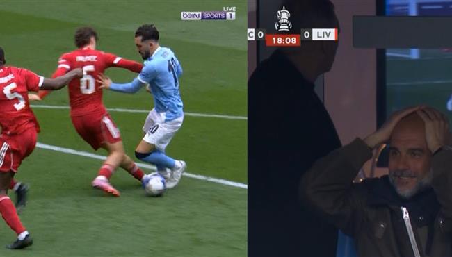 هل حرم الحكم مانشستر سيتي من ركلة جزاء امام ليفربول ورد فعل جوارديولا