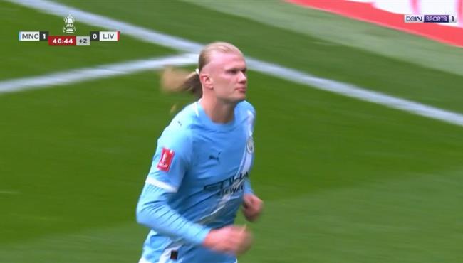 هدف هالاند الثاني في مرمي ليفربول بكأس الاتحاد الانجليزي