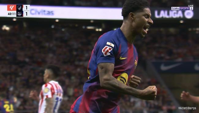 هدف راشفورد في مرمي اتلتيكو مدريد بالدوري الاسباني