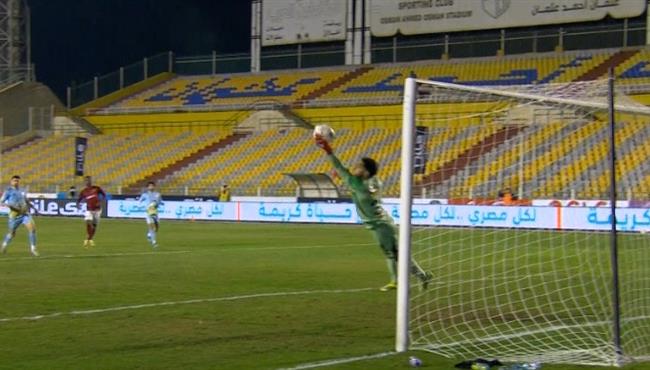 هدف سيراميكا كليوباترا الاول في مرمي الاهلي بعد خطأ من مصطفي شوبير