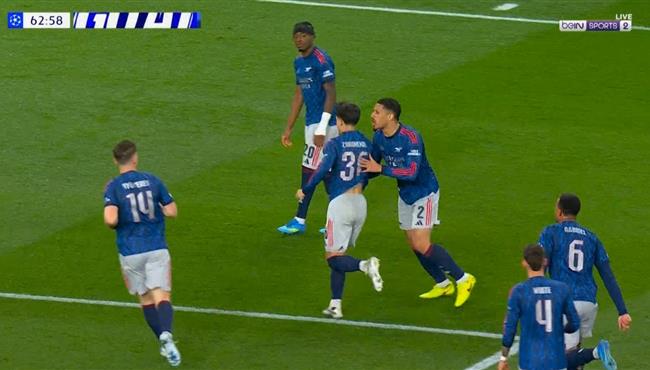 هدف ارسنال الملغي امام سبورتينج لشبونة بدوري ابطال اوروبا