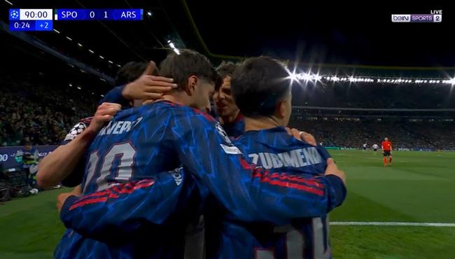 هدف فوز ارسنال القاتل علي سبورتينج لشبونة 1 0 دوري ابطال اوروبا