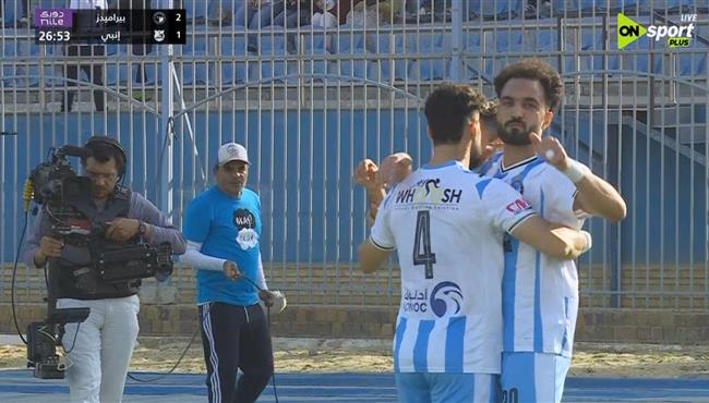 هدف بيراميدز الثاني في مرمي انبي بالدوري المصري