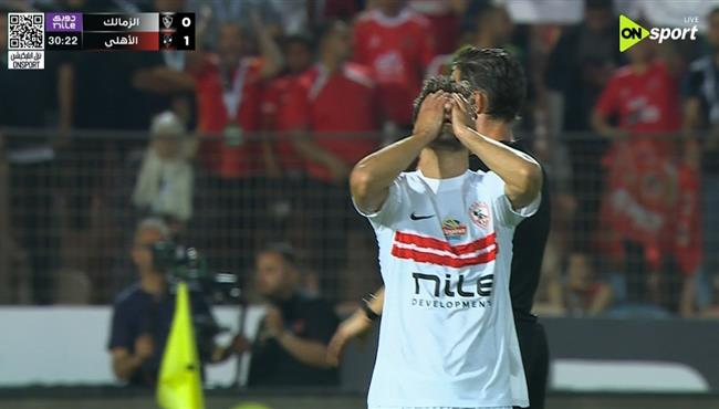 عبد الله السعيد كاد ان يسجل هدف امام الاهلي بالدوري المصري