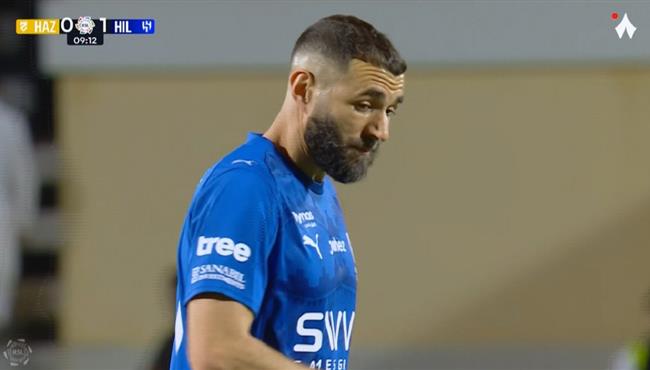 هدف كريم بنزيما في مرمي الحزم بالدوري السعودي