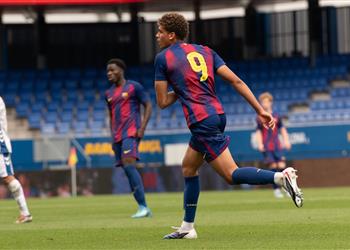 تشكيل برشلونة تحت 19 عام ا أمام لاس بالماس في كأس الأبطال للشباب موقف حمزة عبد الكريم