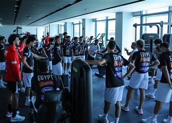 مران منتخب مصر تدريبات في الجيم وحضور وفد من فيفا قبل كأس العالم