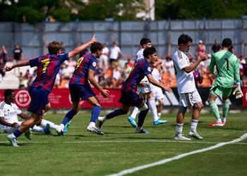فيديو ماذا قدم حمزة عبد الكريم في مباراة برشلونة وريال مدريد تحت 19 عام ا