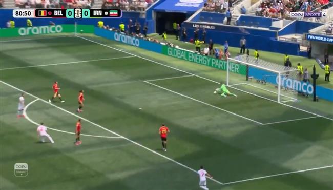 تألق كورتوا يحرم ايران من تسجيل هدف رائع بكأس العالم