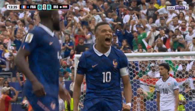 هدف مبابي الاول الرائع في مرمي العراق بكأس العالم