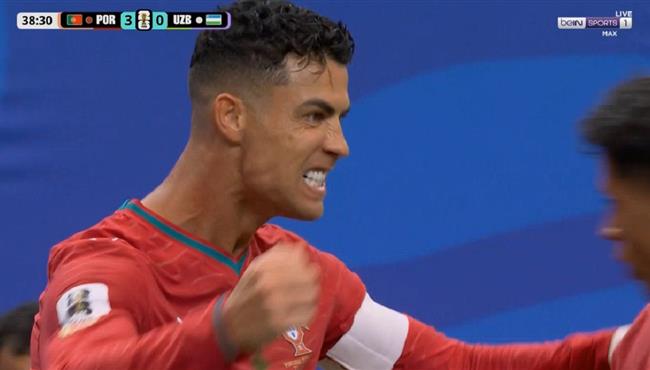 هدف كريستيانو رونالدو الثاني في مرمي اوزبكستان بكأس العالم