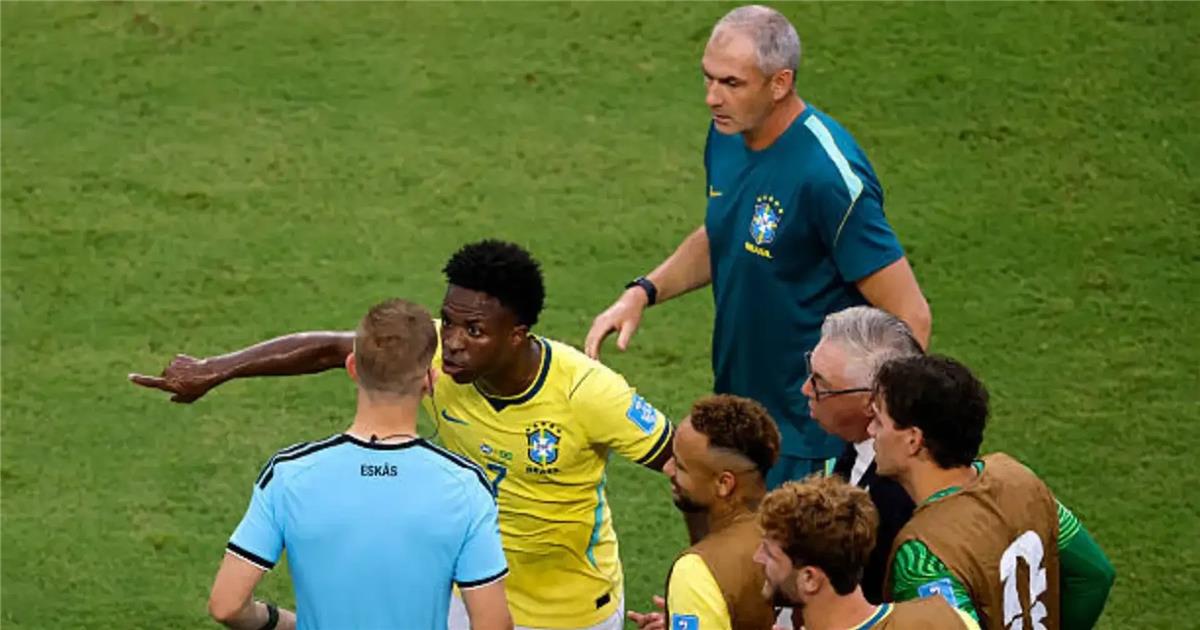 الاتحاد البرازيلي يتقدم بشكوى رسمية لـ فيفا بشأن هدف فينيسيوس أمام اسكتلندا 