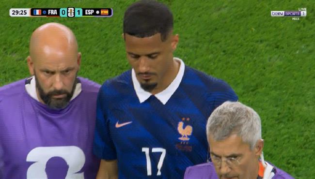 اصابة وخروج وليام ساليبا في مباراة فرنسا واسبانيا بكأس العالم
