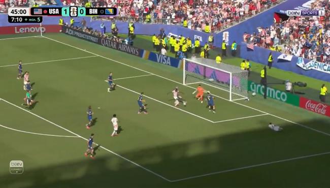 لاعب امريكا يهدر فرصة هدف امام البوسنة والهرسك بكأس العالم