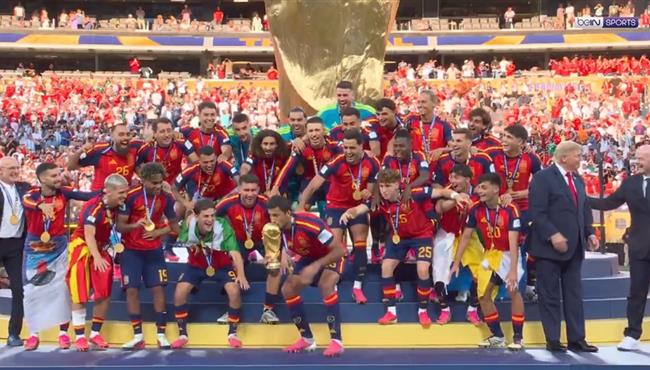 مراسم تتويج اسبانيا بطلأ لكاس العالم 2026