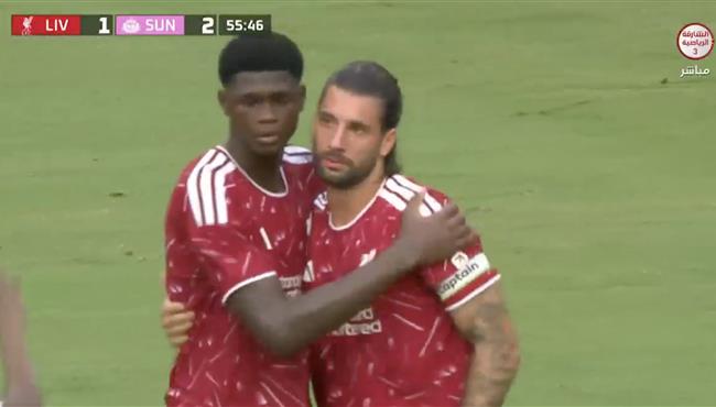 هدف تعادل ليفربول مع سندرلاند 2 2 مباراة ودية