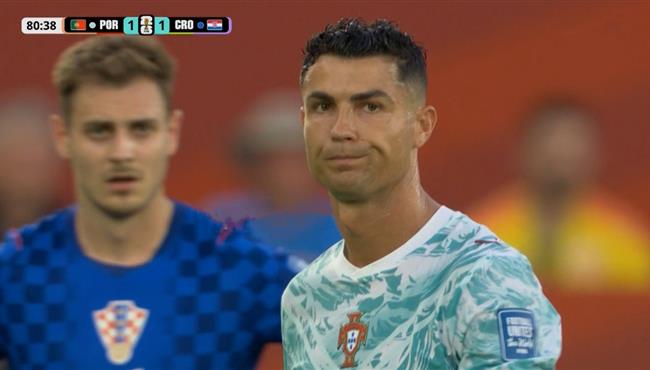 رد فعل رونالدو بعد تبديله في مباراة البرتغال وكرواتيا بكأس العالم