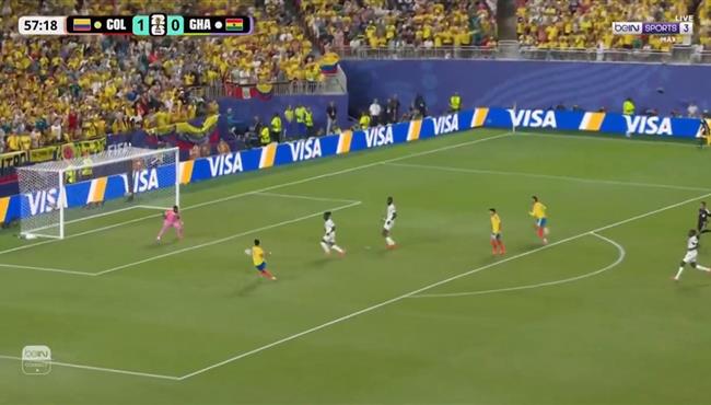 لويس دياز يهدر فرصة هدف امام غانا بكاس العالم