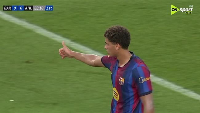 ملخص لمسات حمزة عبد الكريم في مباراة برشلونة والاهلي بكأس خوان جامبر