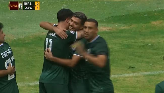 اسيست محمد شريف في مباراة الزوراء وكربلاء بالدوري العراقي