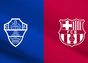موعد والقناة الناقلة لمباراة برشلونة وإلتشي اليوم في الدوري الإسباني والمعلق