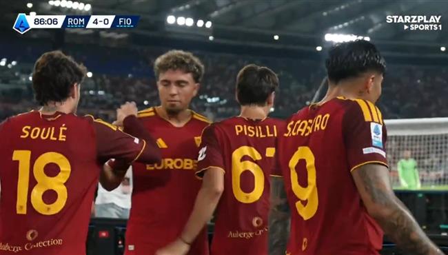 اهداف مباراة روما وفيورنتينا 4 0 الدوري الايطالي