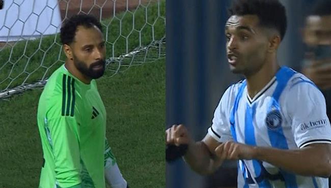 هدف يوسف اوباما في مرمي ابو قير للاسمدة بعد خطأ من محمود جنش
