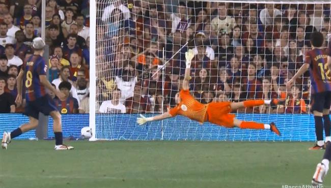 القائم يحرم اتلتيك بلباو من تسجيل هدف امام برشلونة بالدوري الاسباني