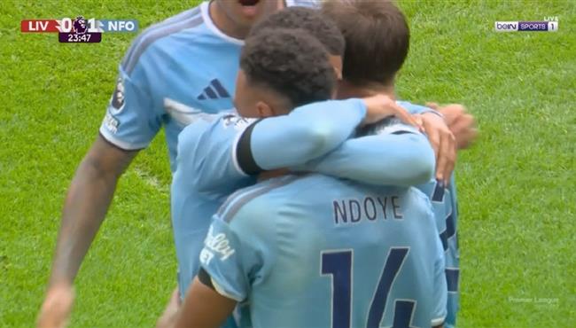 اهداف مباراة ليفربول ونوتينجهام فورست في الدوري الانجليزي