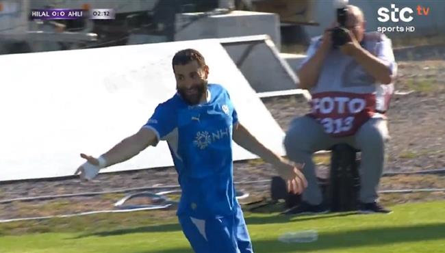 هدف كريم بنزيما في مباراة الهلال والاهلي القطري الودية