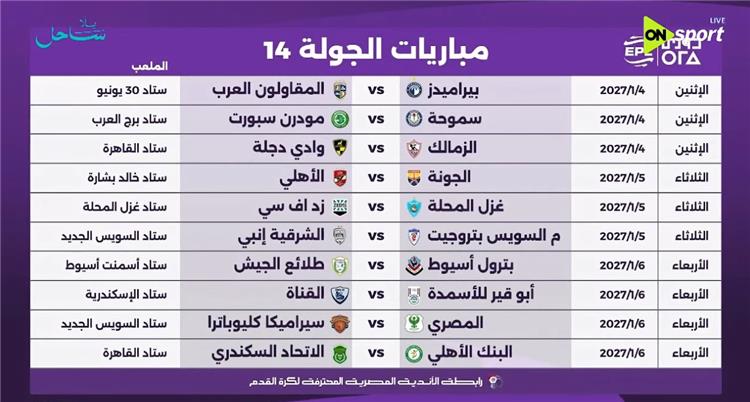 الجولة الرابعة عشر