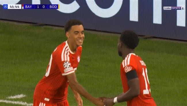 هدف جمال موسيالا في مرمي بودو جليمت بدوري ابطال اوروبا