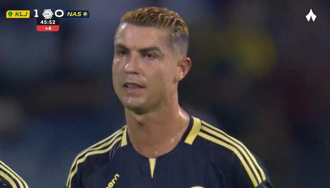 هدف الخليج الاول في مرمي النصر ورد فعل رونالدو