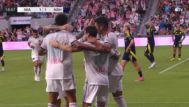 ملخص واهداف مباراة انتر ميامي وناشفيل 2 2 الدوري الامريكي
