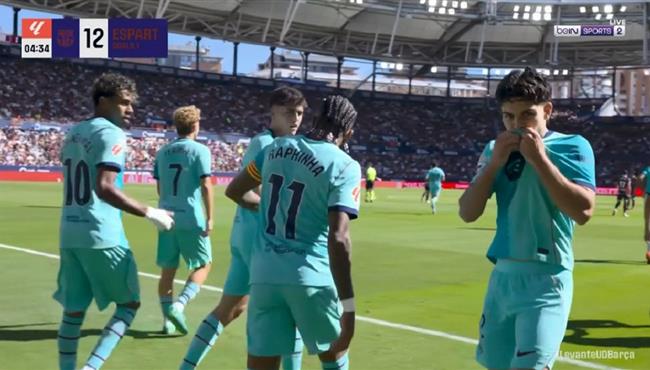 هدف برشلونة الاول في مرمي ليفانتي اسيست رافينيا