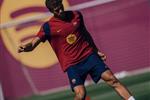 فيديو | حمزة عبد الكريم يسجل هدفين قبل مباراة برشلونة وراسينج سانتاندير