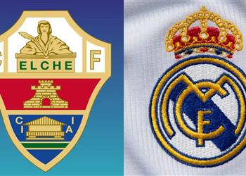 القناة الناقلة لمباراة ريال مدريد وإلتشي اليوم في الدوري الإسباني