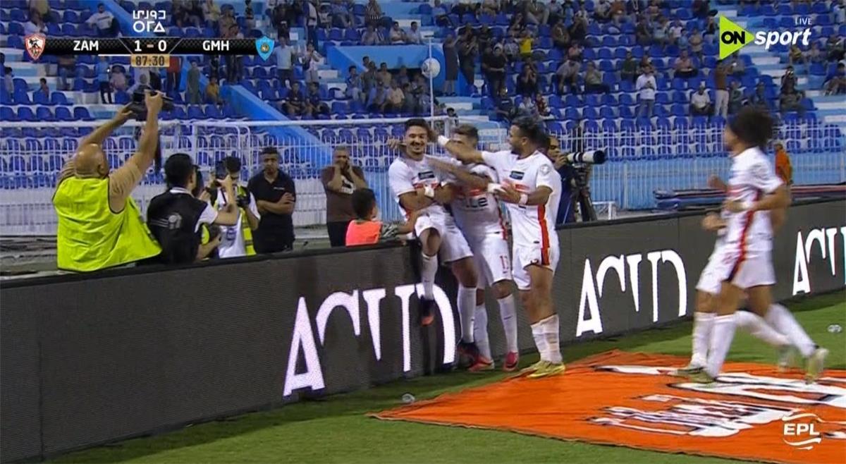 فيديو | في الوقت القاتل.. أحمد شريف يسجل هدف الزمالك الأول أمام غزل المحلة وحالة طرد