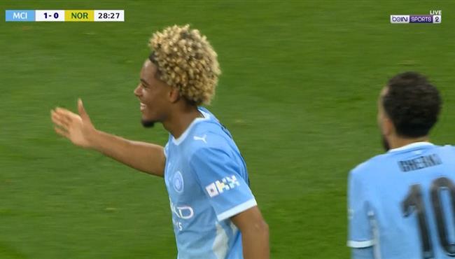 هدف مانشستر سيتي الاول في مرمي نورويتش سيتي بكاس الاتحاد الانجليزي