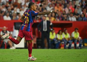 ترتيب هدافي الدوري الإسباني بعد هاتريك رافينها أمام إشبيلية