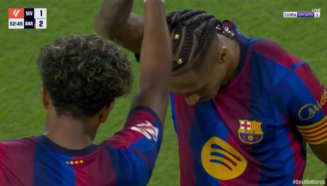 هدف رافينيا الثاني في مرمي اشبيلية بالدوري الاسباني